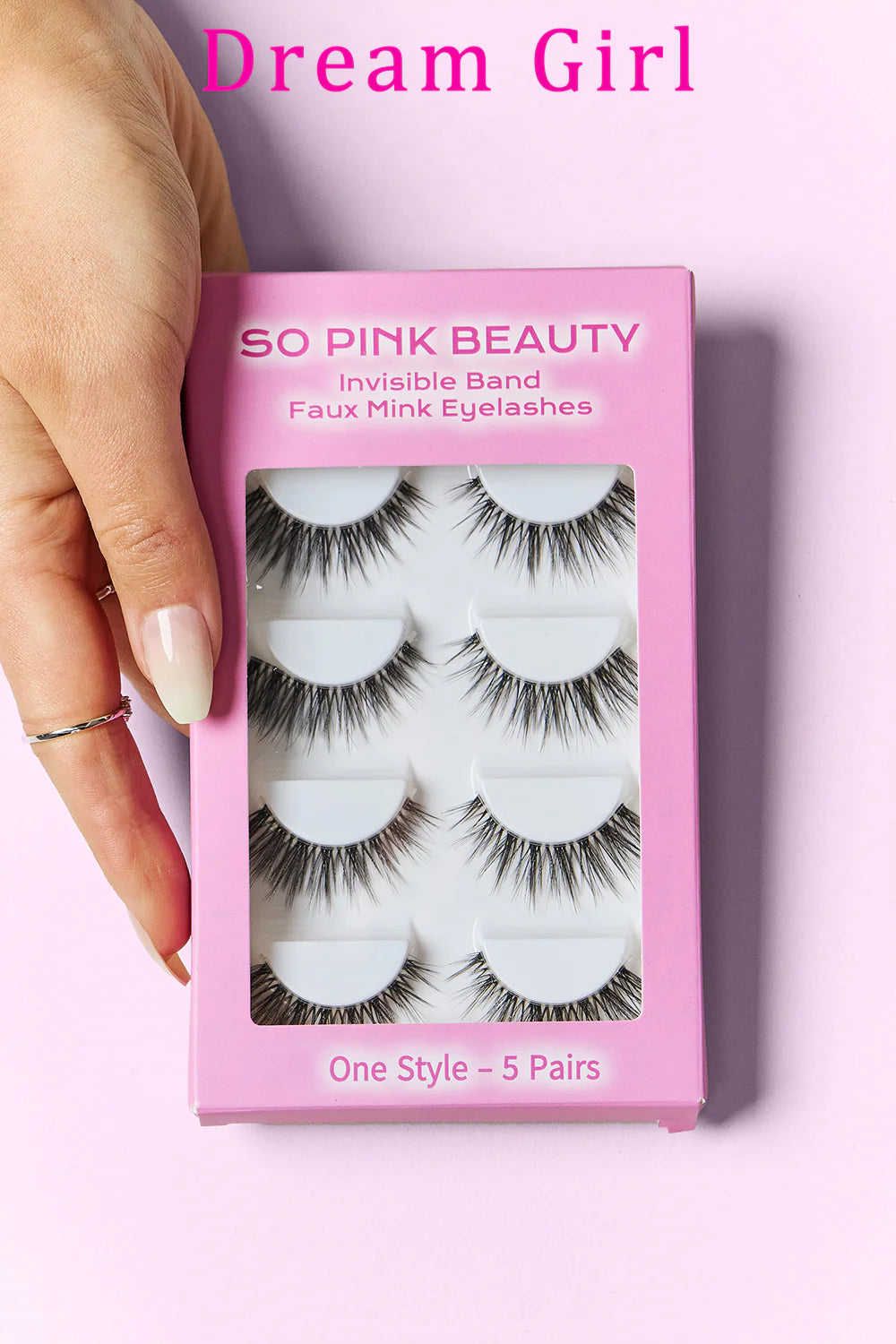 SO PINK BEAUTY Faux Mink Eyelashes 5 Pairs