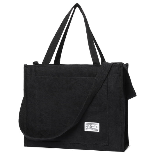 Corduroy Tote for Women Hobo Crossbody Purse for Travel & Shoulder Use