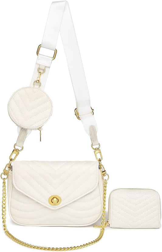 Quilted Crossbody Bags for Women Designer Shoulder Handbags Small Purse